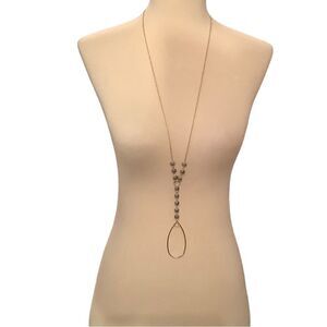 Laura Ashley gold tone necklace with teardrop.  NWT